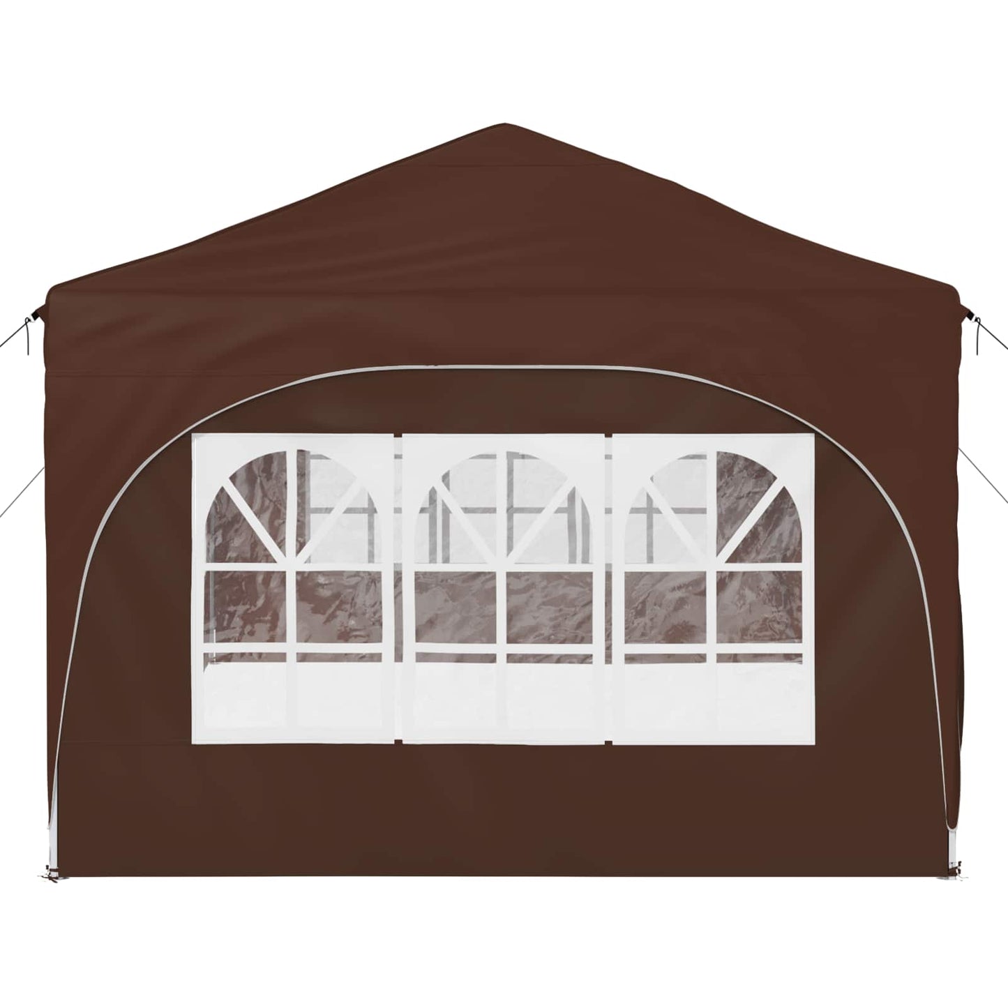 vidaXL Pop-up Party Tent 575 x 288 x 245 cm Brown Oxford Fabric