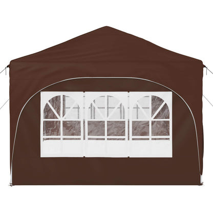 vidaXL Pop-up Party Tent 575 x 288 x 245 cm Brown Oxford Fabric