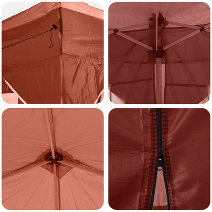 vidaXL Pop-up Party Tent 575 x 288 x 245 cm Terracotta Oxford Fabric