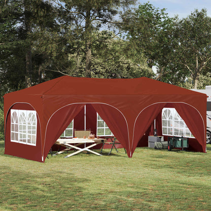 vidaXL Pop-up Party Tent 575 x 288 x 245 cm Terracotta Oxford Fabric
