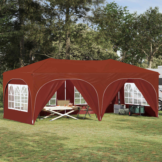 vidaXL Pop-up Party Tent 575 x 288 x 245 cm Terracotta Oxford Fabric