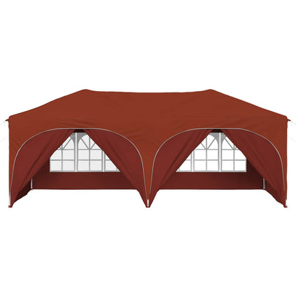vidaXL Pop-up Party Tent 575 x 288 x 245 cm Terracotta Oxford Fabric