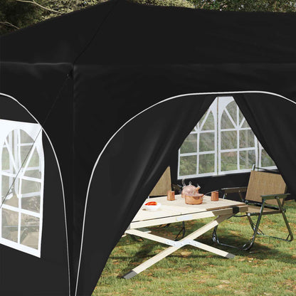 vidaXL Pop-up Party Tent 575 x 288 x 245 cm Black Oxford Fabric