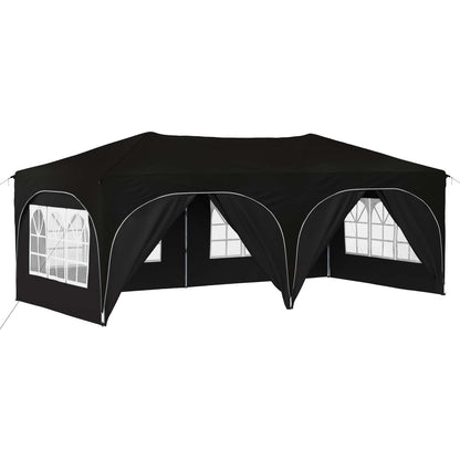 vidaXL Pop-up Party Tent 575 x 288 x 245 cm Black Oxford Fabric