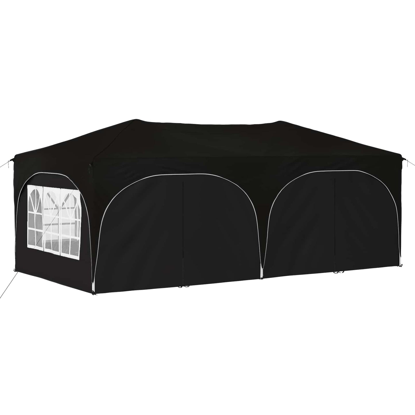 vidaXL Pop-up Party Tent 575 x 288 x 245 cm Black Oxford Fabric