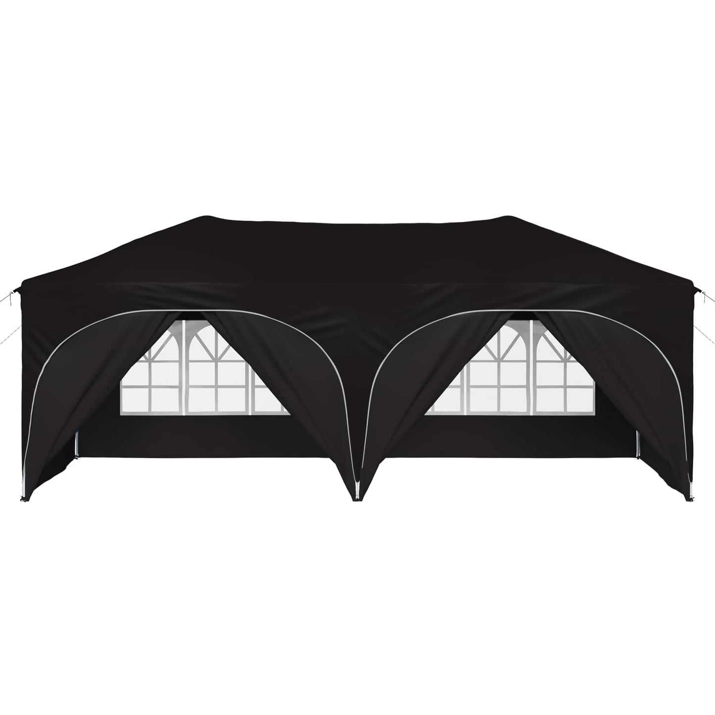 vidaXL Pop-up Party Tent 575 x 288 x 245 cm Black Oxford Fabric