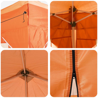 vidaXL Pop-up Party Tent 575 x 288 x 245 cm Orange Oxford Fabric