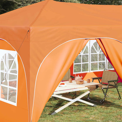 vidaXL Pop-up Party Tent 575 x 288 x 245 cm Orange Oxford Fabric