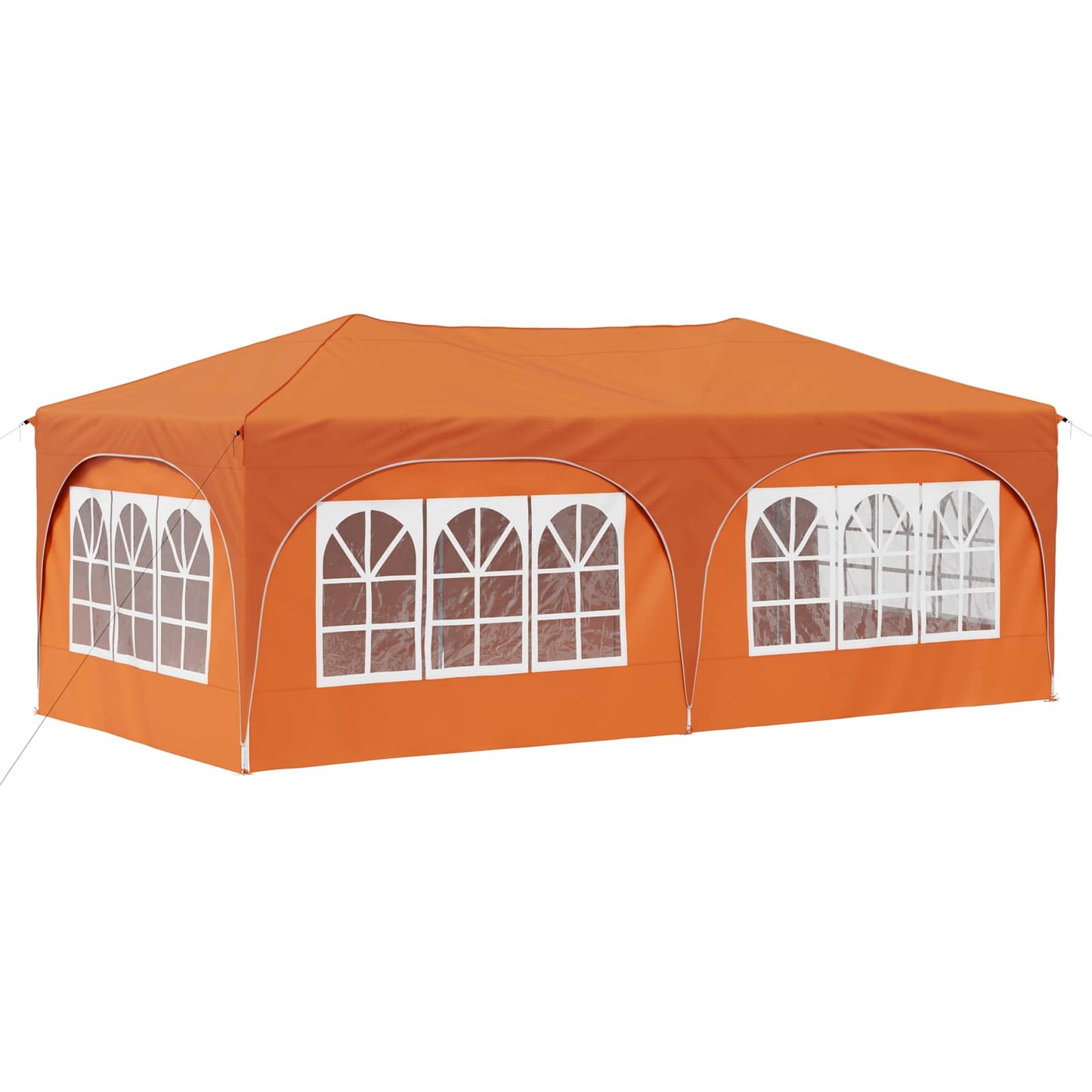 vidaXL Pop-up Party Tent 575 x 288 x 245 cm Orange Oxford Fabric