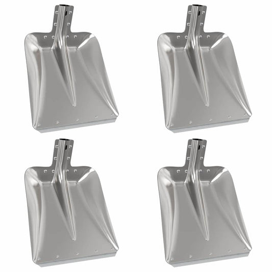 vidaXL Shovel Head 4 pcs Silver 45 x 38 cm Aluminum