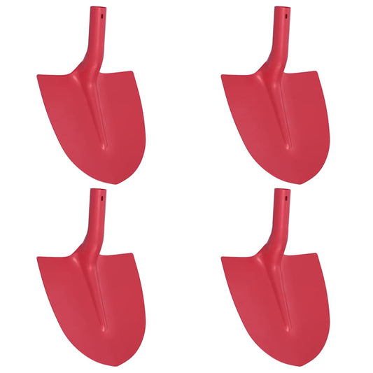vidaXL Shovel Head 4 pcs Red 39.5 x 27.5 cm Powder-Coated Steel