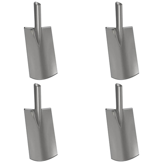 vidaXL Shovel Head 4 pcs Silver 43 x 17 cm Powder-Coated Steel