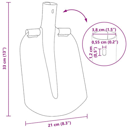 vidaXL Shovel Head Silver 33 x 21 cm Powder-Coated Steel