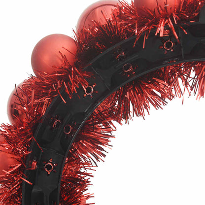 vidaXL Christmas Ball Wreathes 2 pcs Red 33 x 33 x 7 cm Polystyrene