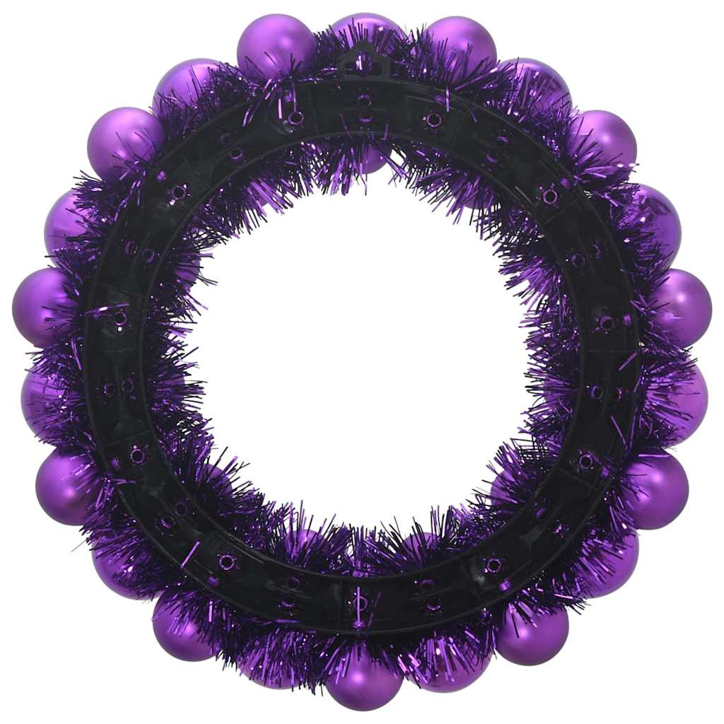vidaXL Christmas Ball Wreathes 2 pcs Lilac 33 x 33 x 7 cm Polystyrene