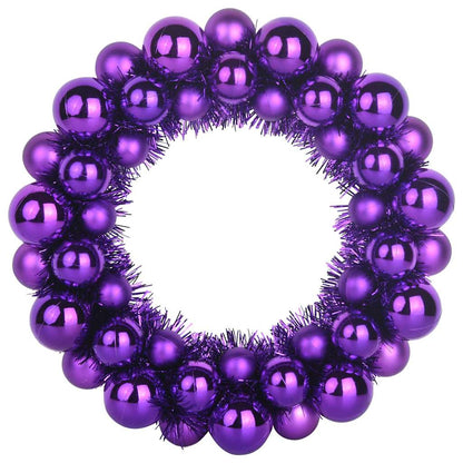 vidaXL Christmas Ball Wreathes 2 pcs Lilac 33 x 33 x 7 cm Polystyrene
