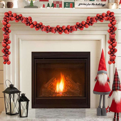 vidaXL Christmas Ball Garland Red 186 cm Polystyrene
