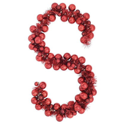 vidaXL Christmas Ball Garland Red 186 cm Polystyrene