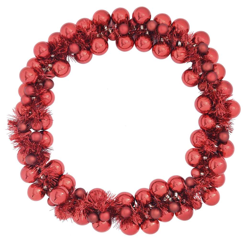 vidaXL Christmas Ball Garland Red 186 cm Polystyrene