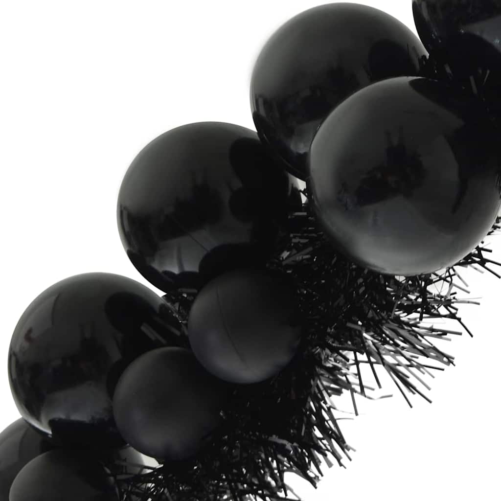 vidaXL Christmas Ball Garland Black 186 cm Polystyrene
