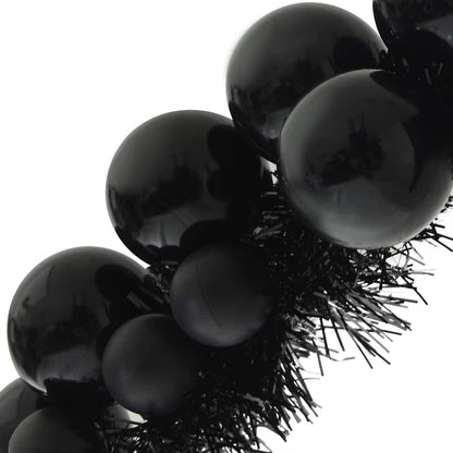 vidaXL Christmas Ball Garland Black 186 cm Polystyrene