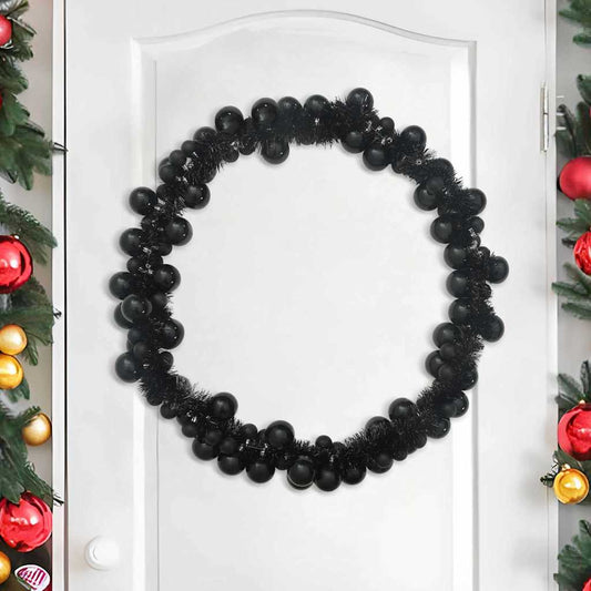 vidaXL Christmas Ball Garland Black 186 cm Polystyrene