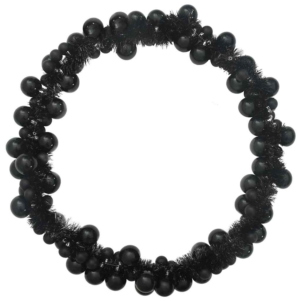 vidaXL Christmas Ball Garland Black 186 cm Polystyrene