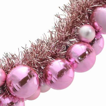 vidaXL Christmas Ball Garland Pink 186 cm Polystyrene