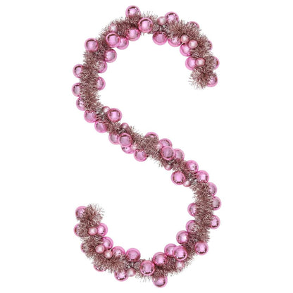 vidaXL Christmas Ball Garland Pink 186 cm Polystyrene