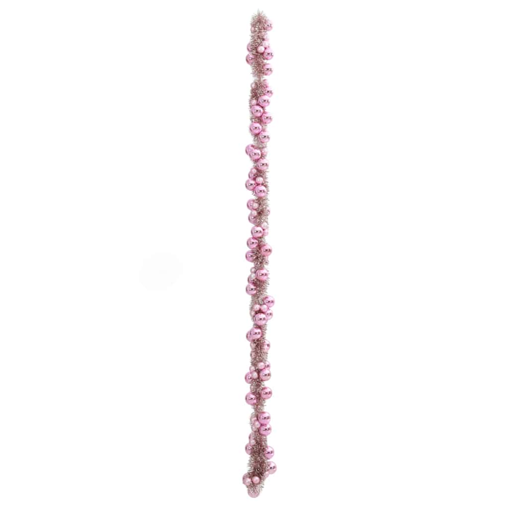 vidaXL Christmas Ball Garland Pink 186 cm Polystyrene
