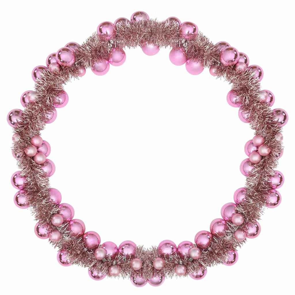 vidaXL Christmas Ball Garland Pink 186 cm Polystyrene