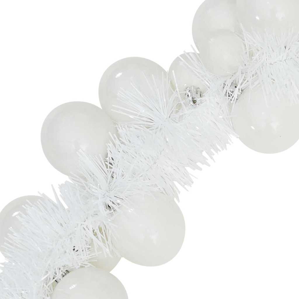 vidaXL Christmas Ball Garland White 186 cm Polystyrene