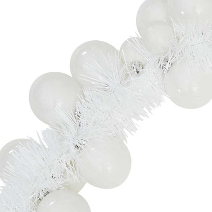vidaXL Christmas Ball Garland White 186 cm Polystyrene