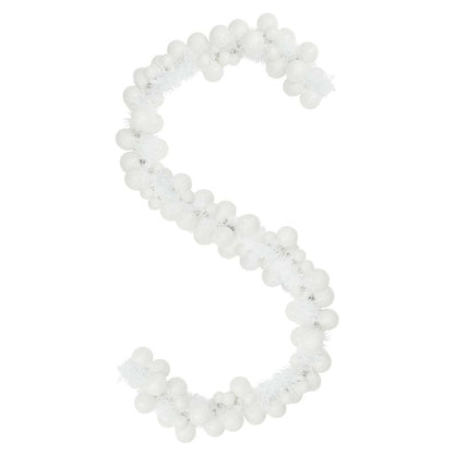 vidaXL Christmas Ball Garland White 186 cm Polystyrene