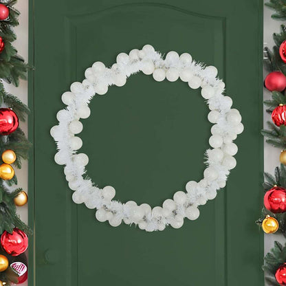 vidaXL Christmas Ball Garland White 186 cm Polystyrene