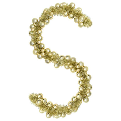 vidaXL Christmas Ball Garland Gold 186 cm Polystyrene