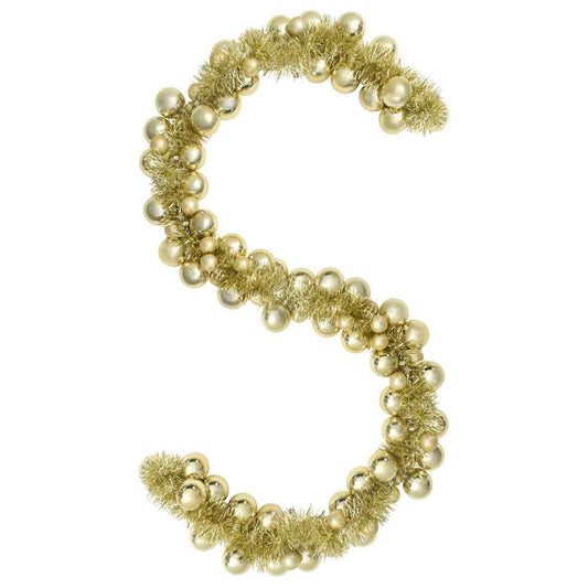 vidaXL Christmas Ball Garland Gold 186 cm Polystyrene