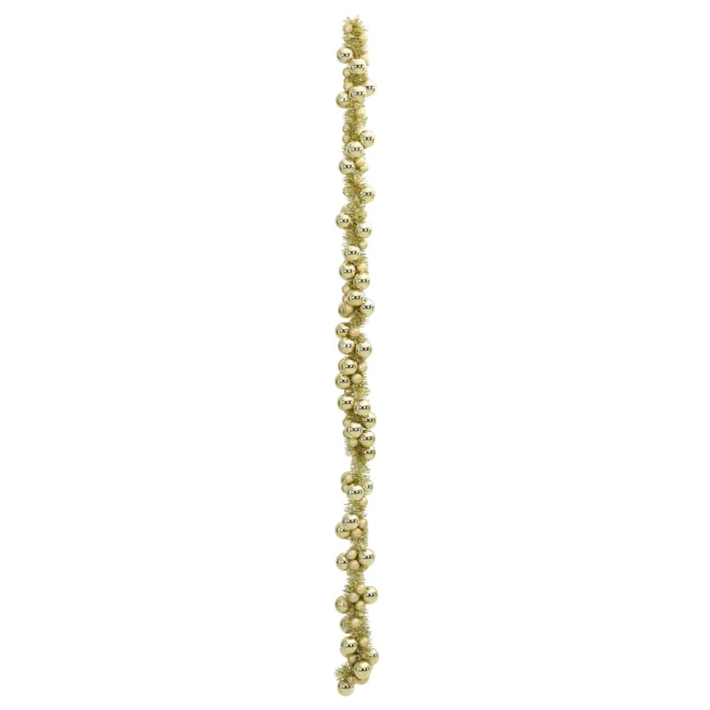 vidaXL Christmas Ball Garland Gold 186 cm Polystyrene