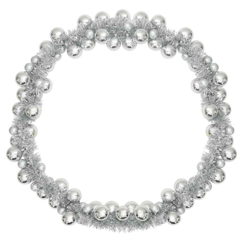 vidaXL Christmas Ball Garland Silver 186 cm Polystyrene