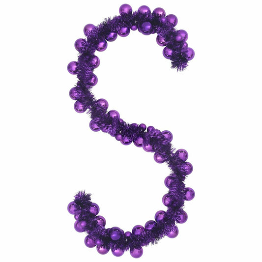vidaXL Christmas Ball Garland Lilac 186 cm Polystyrene