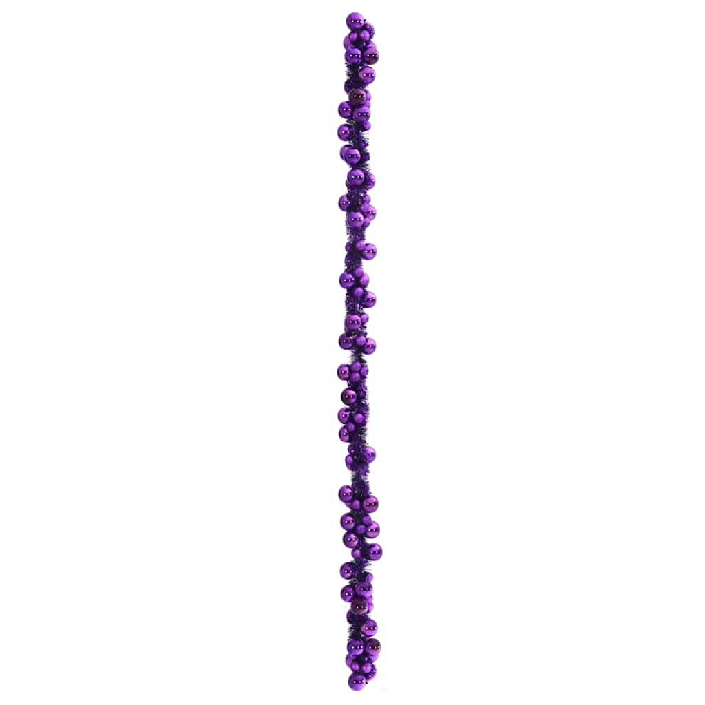 vidaXL Christmas Ball Garland Lilac 186 cm Polystyrene