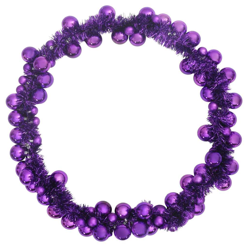 vidaXL Christmas Ball Garland Lilac 186 cm Polystyrene