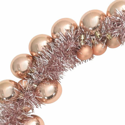vidaXL Christmas Ball Garland Rose Gold 186 cm Polystyrene