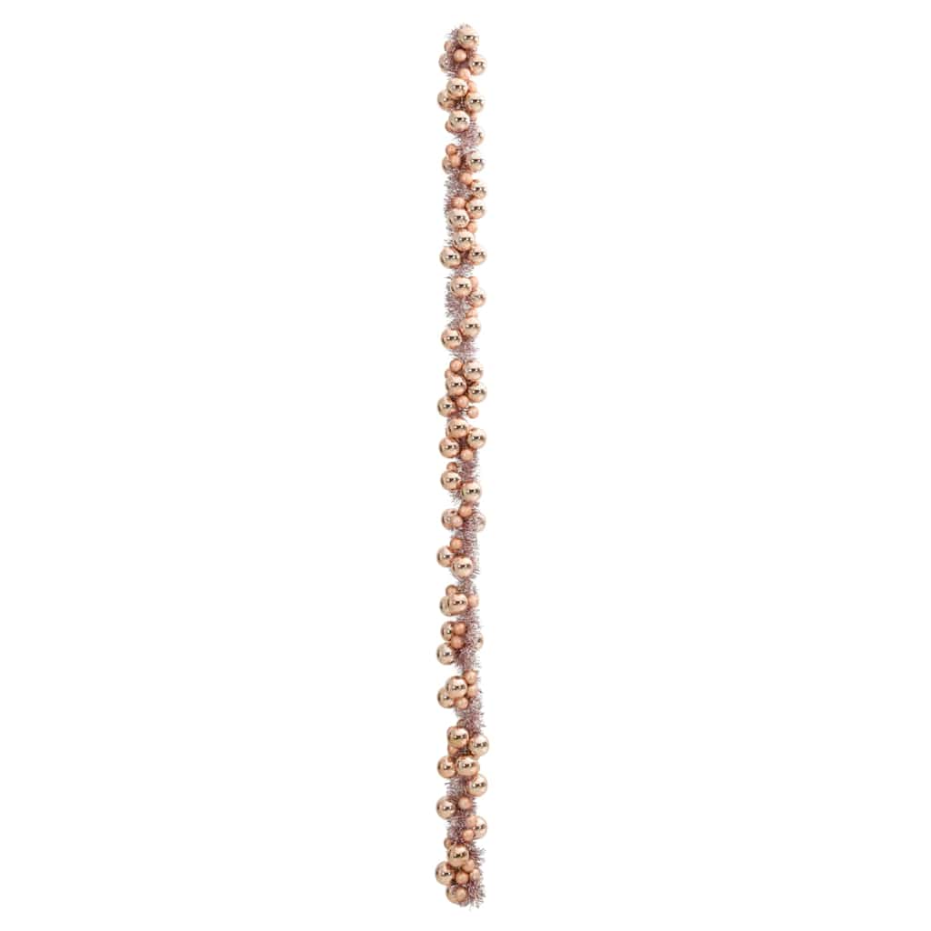 vidaXL Christmas Ball Garland Rose Gold 186 cm Polystyrene