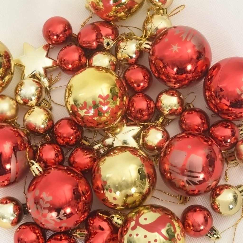 vidaXL Christmas Bauble Set 40 pcs Gold and Red