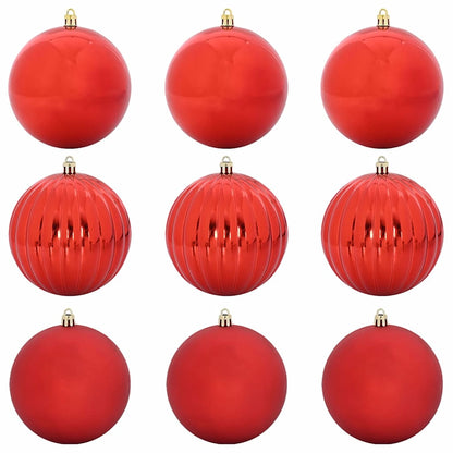 vidaXL Christmas Bauble Set XL 9 pcs Red Plastic
