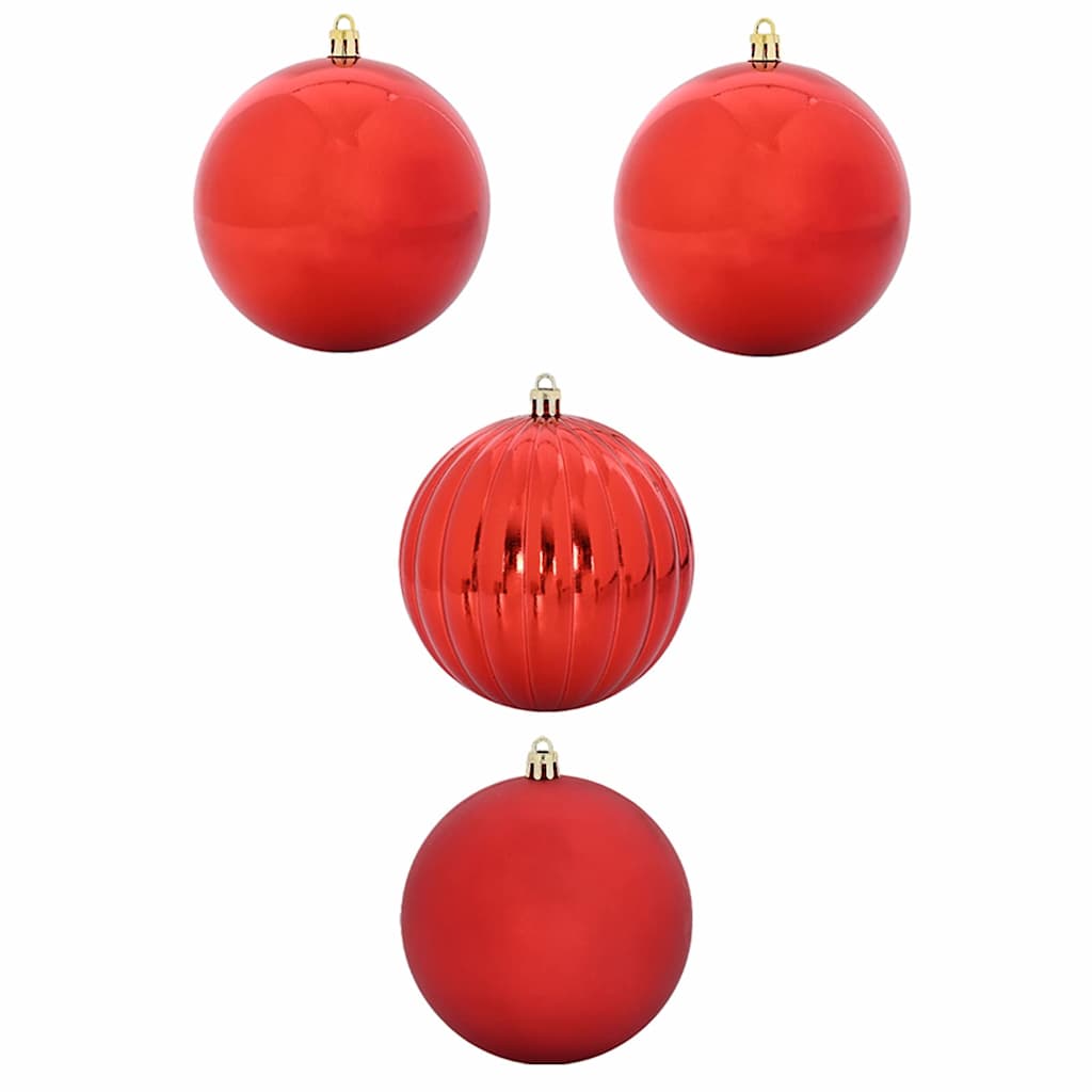 vidaXL Christmas Bauble Set XXL 4 pcs Red Plastic