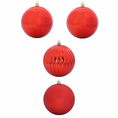 vidaXL Christmas Bauble Set XXL 4 pcs Red Plastic