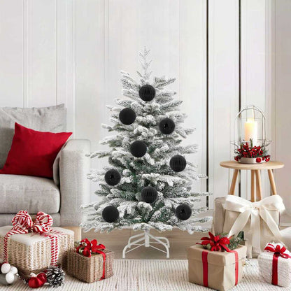 vidaXL Christmas Bauble Set XL 15 pcs Black Plastic