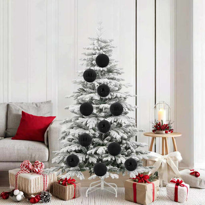 vidaXL Christmas Bauble Set XL 9 pcs Black Plastic